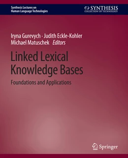 Abbildung von Gurevych / Eckle-Kohler | Linked Lexical Knowledge Bases | 1. Auflage | 2022 | beck-shop.de
