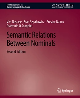 Abbildung von Nastase / Szpakowicz | Semantic Relations Between Nominals, Second Edition | 2. Auflage | 2022 | beck-shop.de