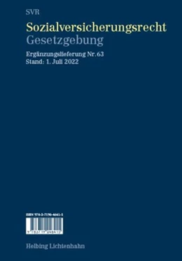 Abbildung von Imhof | Sozialversicherungsrecht - Gesetzgebung EL 63 | 1. Auflage | 2022 | beck-shop.de