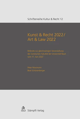 Abbildung von Mosimann / Schönenberger | Kunst & Recht 2022 / Art & Law 2022 | 1. Auflage | 2023 | 12 | beck-shop.de