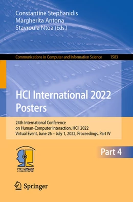 Abbildung von Stephanidis / Antona | HCI International 2022 Posters | 1. Auflage | 2022 | beck-shop.de