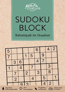 Abbildung von Pen2nature | Sudoku-Block: Rätselspaß im Quadrat. 192 Sudokus in 3 Schwierigkeitsstufen | 1. Auflage | 2022 | beck-shop.de