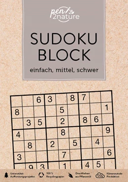 Abbildung von pen2nature | Sudoku-Block: einfach, mittel, schwer. 192 Sudokus in 3 Schwierigkeitsstufen | 1. Auflage | 2022 | beck-shop.de