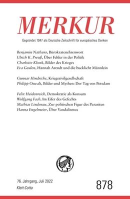 Abbildung von Demand / Knörer | MERKUR Gegründet 1947 als Deutsche Zeitschrift für europäisches Denken - 7/2022 | 1. Auflage | 2022 | beck-shop.de