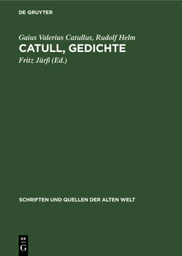 Abbildung von Catullus / Jürß | Catull, Gedichte | 2. Auflage | 1972 | beck-shop.de