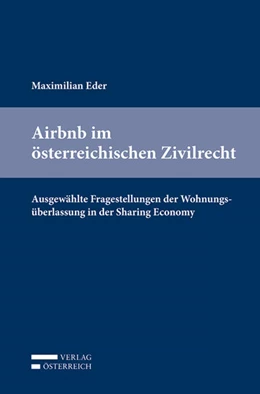 Abbildung von Eder | Airbnb im österreichischen Zivilrecht | 1. Auflage | 2021 | beck-shop.de