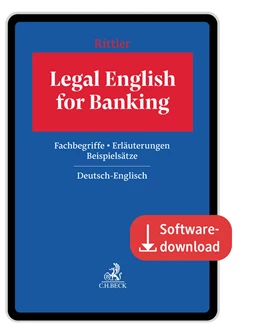 Abbildung von Rittler | Legal English for Banking • Download | | 2026 | beck-shop.de