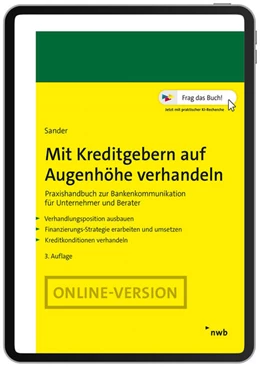 Abbildung von Sander | Mit Kreditgebern auf Augenhöhe verhandeln (Online-Version) | 3. Auflage | 2021 | beck-shop.de