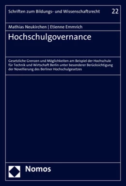 Abbildung von Neukirchen / Emmrich | Hochschulgovernance | 1. Auflage | 2022 | beck-shop.de