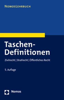 Abbildung von Nomos | Taschen-Definitionen | 5. Auflage | 2022 | beck-shop.de