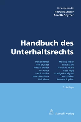 Abbildung von Hausheer / Spycher | Handbuch des Unterhaltsrechts | 3. Auflage | 2023 | beck-shop.de
