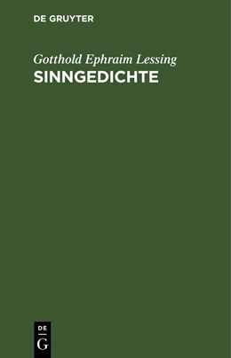 Abbildung von Lessing | Sinngedichte | 1. Auflage | 1808 | beck-shop.de