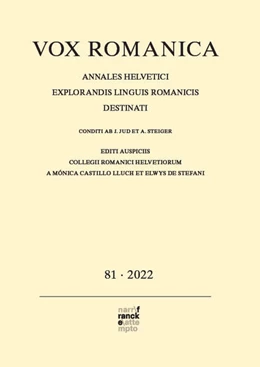 Abbildung von Castillo Lluch / de Stefani | Vox Romanica 81 (2022) | 1. Auflage | 2023 | beck-shop.de
