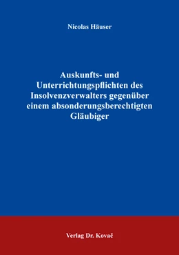 Abbildung von Häuser | Auskunfts- und Unterrichtungspflichten des Insolvenzverwalters gegenüber einem absonderungsberechtigten Gläubiger | 1. Auflage | 2022 | 474 | beck-shop.de