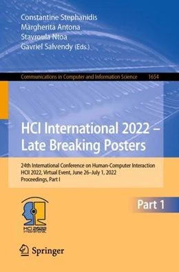 Abbildung von Stephanidis / Antona | HCI International 2022 - Late Breaking Posters | 1. Auflage | 2022 | beck-shop.de