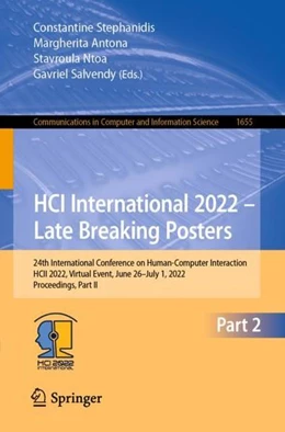 Abbildung von Stephanidis / Antona | HCI International 2022 - Late Breaking Posters | 1. Auflage | 2022 | beck-shop.de