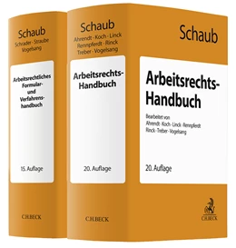 Abbildung von Schaub | Arbeitsrechts-Handbuch (20. Auflage) und Arbeitsrechtliches Formular- und Verfahrenshandbuch (15. Auflage) • Set | 1. Auflage | 2023 | beck-shop.de