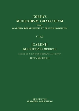 Abbildung von Kollesch | [Galeni] Definitiones medicae / [Galen] Medizinische Definitionen | 1. Auflage | 2022 | beck-shop.de