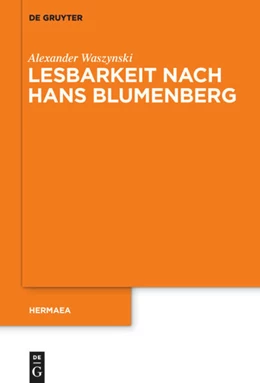 Abbildung von Waszynski | Lesbarkeit nach Hans Blumenberg | 1. Auflage | 2022 | beck-shop.de