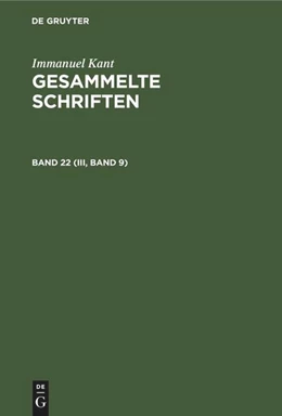 Abbildung von Kant | Opus postumum. Zweite Hälfte (Convolut VII bis XIII) | 1. Auflage | 1972 | beck-shop.de