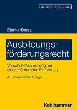 Abbildung von Blanke / Deres | Ausbildungsförderungsrecht | 41. Auflage | 2023 | beck-shop.de