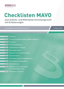 Abbildung von Oxenknecht-Witzsch | Checklisten MAVO | 9. Auflage | 2022 | beck-shop.de