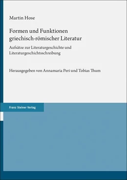 Abbildung von Hose / Peri | Formen und Funktionen griechisch-römischer Literatur | 1. Auflage | 2023 | beck-shop.de