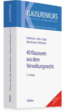 Abbildung von Bretthauer / Collin | 40 Klausuren aus dem Verwaltungsrecht | 13. Auflage | 2026 | beck-shop.de