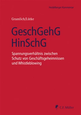 Abbildung von Gramlich / Lütke | GeschGehG/HinSchG | 1. Auflage | 2024 | beck-shop.de