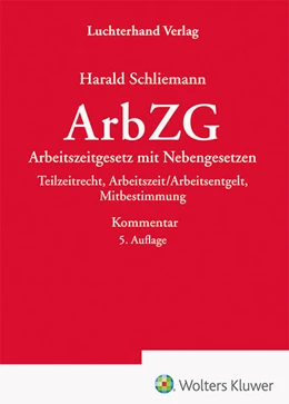 Abbildung von Schliemann | ArbZG - Kommentar | 5. Auflage | 2026 | beck-shop.de