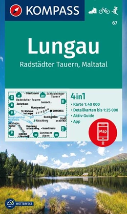 Abbildung von KOMPASS Wanderkarte 67 Lungau, Radstädter Tauern, Maltatal 1:40.000 | 1. Auflage | 2023 | beck-shop.de