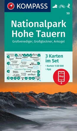 Abbildung von KOMPASS Wanderkarten-Set 50 Nationalpark Hohe Tauern, Großvenediger, Großglockner, Ankogel (3 Karten) 1:50.000 | 1. Auflage | 2023 | beck-shop.de