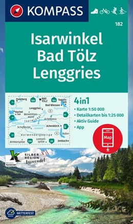 Abbildung von KOMPASS Wanderkarte 182 Isarwinkel, Bad Tölz, Lenggries 1:50.000 | 1. Auflage | 2023 | beck-shop.de