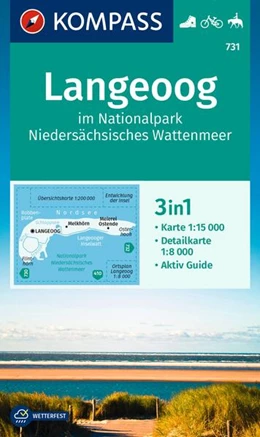 Abbildung von KOMPASS Wanderkarte 731 Langeoog im Nationalpark Niedersächsisches Wattenmeer 1:15.000 | 2. Auflage | 2023 | beck-shop.de