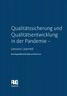 Abbildung von AQ Austria | Qualitätssicherung und Qualitätsentwicklung in der Pandemie – Lessons Learned | 1. Auflage | 2023 | beck-shop.de