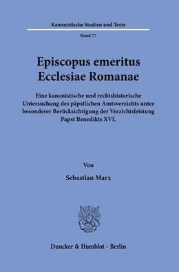 Abbildung von Marx | Episcopus emeritus Ecclesiae Romanae. | 1. Auflage | 2023 | beck-shop.de