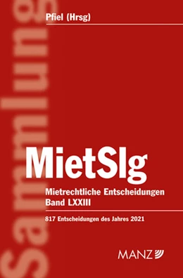 Abbildung von Pfiel | Mietrechtliche Entscheidungen MietSlg | 1. Auflage | 2022 | 73 | beck-shop.de