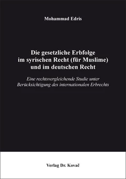 Abbildung von Edris | Die gesetzliche Erbfolge im syrischen Recht (für Muslime) und im deutschen Recht | 1. Auflage | 2023 | 27 | beck-shop.de