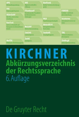Abbildung von Kirchner | Abkürzungsverzeichnis der Rechtssprache | 6. Auflage | 2008 | beck-shop.de