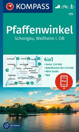 Abbildung von KOMPASS Wanderkarte 179 Pfaffenwinkel, Schongau, Weilheim i. OB 1:50.000 | 2. Auflage | 2023 | beck-shop.de