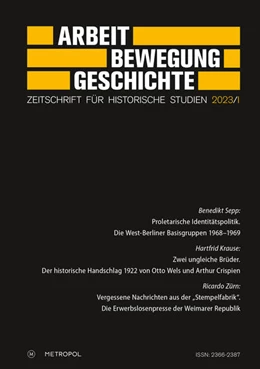 Abbildung von Arbeit - Bewegung - Geschichte | 1. Auflage | 2023 | beck-shop.de