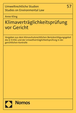 Abbildung von Kling | Klimaverträglichkeitsprüfung vor Gericht | 1. Auflage | 2023 | beck-shop.de