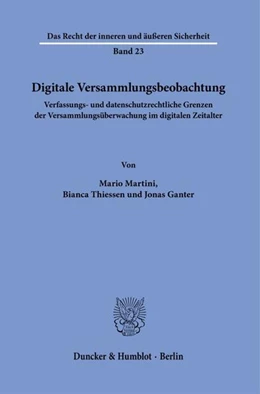 Abbildung von Martini / Thiessen | Digitale Versammlungsbeobachtung. | 1. Auflage | 2023 | beck-shop.de