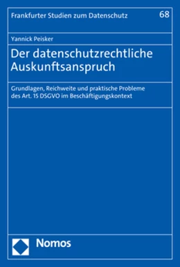 Abbildung von Peisker | Der datenschutzrechtliche Auskunftsanspruch | 1. Auflage | 2023 | 68 | beck-shop.de