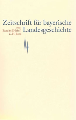 Abbildung von Zeitschrift für bayerische Landesgeschichte Band 86 Heft 1/2023 | 1. Auflage | 2023 | beck-shop.de