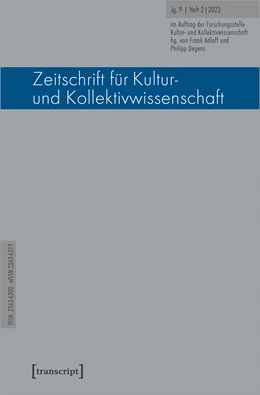 Abbildung von Forschungsstelle Kultur- und / Adloff | Zeitschrift für Kultur- und Kollektivwissenschaft | 1. Auflage | 2023 | beck-shop.de