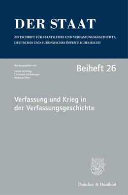 Abbildung von Thier / Schilling | Verfassung und Krieg in der Verfassungsgeschichte. | 1. Auflage | 2023 | beck-shop.de