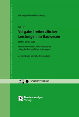 Abbildung von Vergabe freiberuflicher Leistungen im Bauwesen - Leistungsbild und Honorierung Onlineversion | 2. Auflage | 2023 | Heft 35 | beck-shop.de