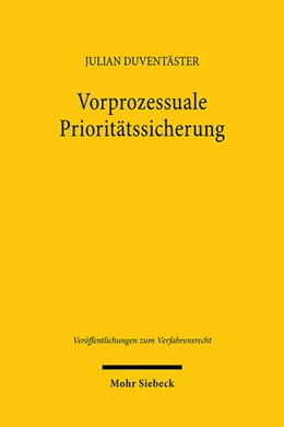 Abbildung von Duventäster | Vorprozessuale Prioritätssicherung | 1. Auflage | 2023 | beck-shop.de