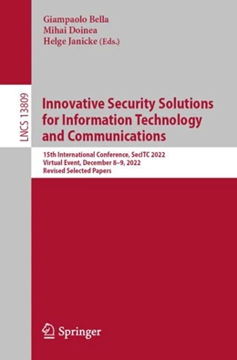 Abbildung von Bella / Doinea | Innovative Security Solutions for Information Technology and Communications | 1. Auflage | 2023 | beck-shop.de